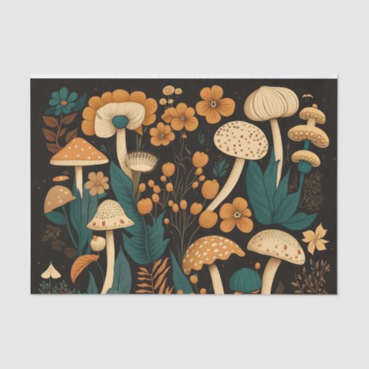 Paddenstoelen en Collectie van Flora Tissuepapier (Voorkant)