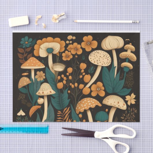 Paddenstoelen en Collectie van Flora Tissuepapier (Craft)