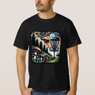  paddenstoelen en disc golfbaan Ai Art T-shirt