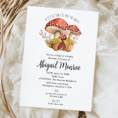 Paddenstoelen en eikels Baby shower Kaart