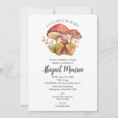 Paddenstoelen en eikels Baby shower Kaart (Voorkant)