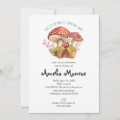 Paddenstoelen en eikels Verjaardagsfeest Kaart (Voorkant)