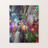 Paddenstoelen en Fairies Puzzle Legpuzzel (Verticaal)