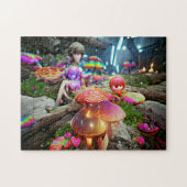 Paddenstoelen en Fairies Puzzle Legpuzzel (Horizontaal)