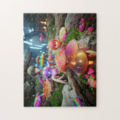 Paddenstoelen en Fairies Puzzle Legpuzzel (Verticaal)