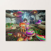 Paddenstoelen en Fairies Puzzle Legpuzzel (Horizontaal)