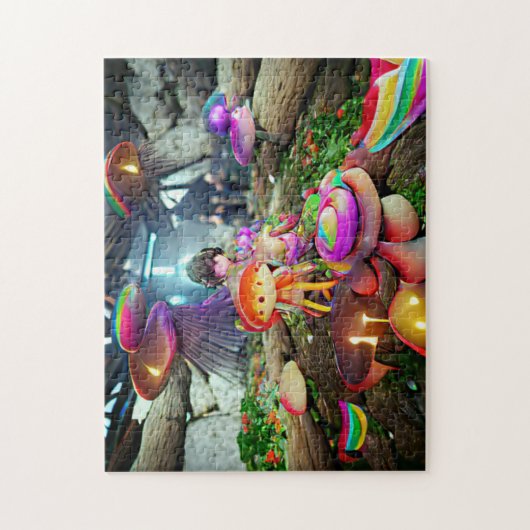 Paddenstoelen en Fairies Puzzle Legpuzzel (Verticaal)