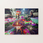 Paddenstoelen en Fairies Puzzle Legpuzzel (Horizontaal)