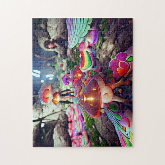 Paddenstoelen en Fairies Puzzle Legpuzzel (Verticaal)