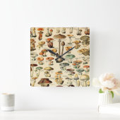  paddenstoelen en Fungi Vierkante Klok (Huis)