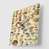  paddenstoelen en Fungi Vierkante Klok (Hoek)