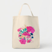 Paddenstoelen en Hibiscus Moonlight Dreams Tote Bag (Voorkant)