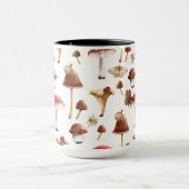 Paddenstoelen en insecten Waterverf Woodland Mok (Midden)