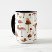 Paddenstoelen en insecten Waterverf Woodland Mok (Voorkant links)