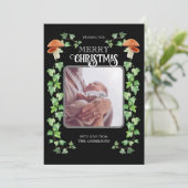 Paddenstoelen en Ivy Sprookje Kerst Kaart (Staand voorkant)