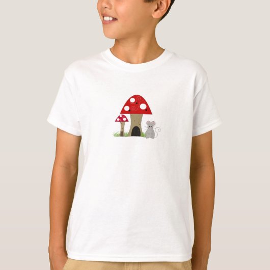 Paddenstoelen en kleine muis t-shirt (Voorkant)