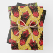 Paddenstoelen en kristallen inpakpapier vel (In situ)