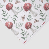 Paddenstoelen en mottenontwerp tissuepapier (Detail)