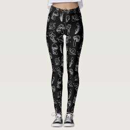 Paddenstoelen en slakken leggings