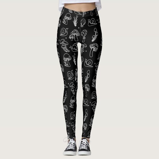 Paddenstoelen en slakken leggings (Voorkant)