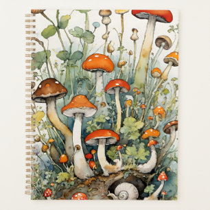 Paddenstoelen en slakken natuur liefhebbers champi planner