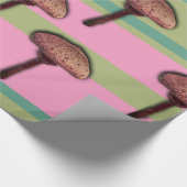 Paddenstoelen en strepen Inpakpapier (Hoek)