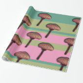 Paddenstoelen en strepen Inpakpapier (Uitgerold)