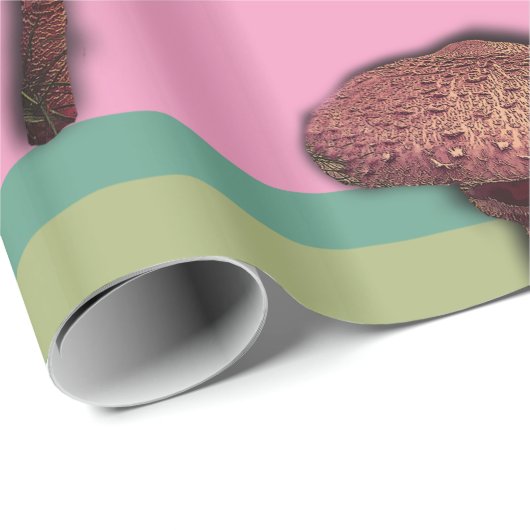 Paddenstoelen en strepen Inpakpapier (Rol Hoek)