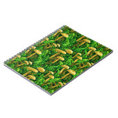 Paddenstoelen en varens op de bosbodem notitieboek (Linkerzijde)