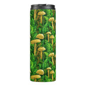 Paddenstoelen en varens op de bosbodem thermosbeker (Achterkant)