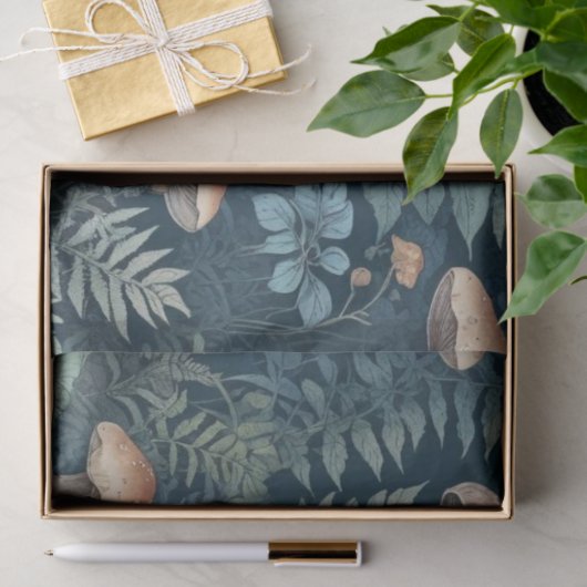 Paddenstoelen en varens tissuepapier (Geschenk)