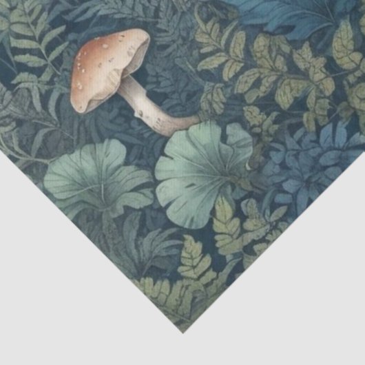 Paddenstoelen en varens tissuepapier (Detail)