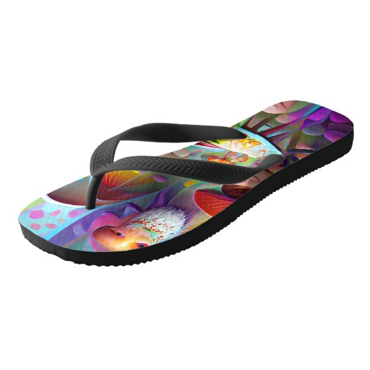 Paddenstoelen en vervalsingen Aangepaste Creëer Te Teenslippers (Schuin)