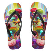 Paddenstoelen en vervalsingen Aangepaste Creëer Te Teenslippers (Voetbed)