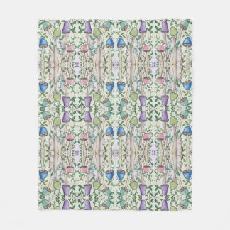 Paddenstoelen en wijnstokken fleece deken