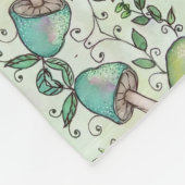 Paddenstoelen en wijnstokken fleece deken (Hoek)