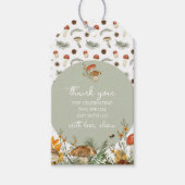 Paddenstoelen en wilde bloemen Dank u Label Cadeaulabel (Voorkant)