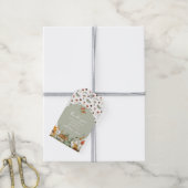 Paddenstoelen en wilde bloemen Dank u Label Cadeaulabel (Met Touw)