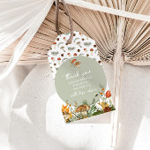 Paddenstoelen en wilde bloemen Dank u Label Cadeaulabel