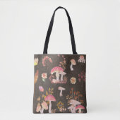 Paddenstoelen en wilde bloemen tote bag (Voorkant)