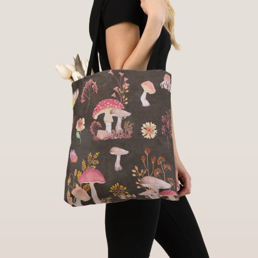 Paddenstoelen en wilde bloemen tote bag (Dichtbij)