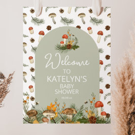 Paddenstoelen en Wilde Bloemen Welkomstbord Poster