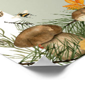 Paddenstoelen en wilde bloemen Welkomstteken Poster (Hoek)