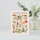  Paddenstoelen en Wildflower Chart Wall Art Briefkaart (Staand voorkant)