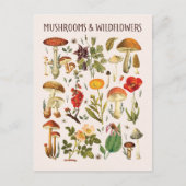  Paddenstoelen en Wildflower Chart Wall Art Briefkaart (Voorkant)