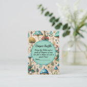 Paddenstoelen Fairyland Baby shower Luier Raffle Informatiekaartje (Staand voorkant)