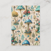 Paddenstoelen Fairyland Baby shower Luier Raffle Informatiekaartje (Achterkant)