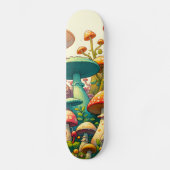 Paddenstoelen Fantasie Bos Persoonlijk Skateboard (Voorkant)