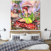 Paddenstoelen Fantasie Canvasprint Canvas Afdruk (Insitu (Slaapkamer))