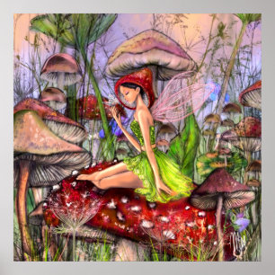 Paddenstoelen Fantasie Poster